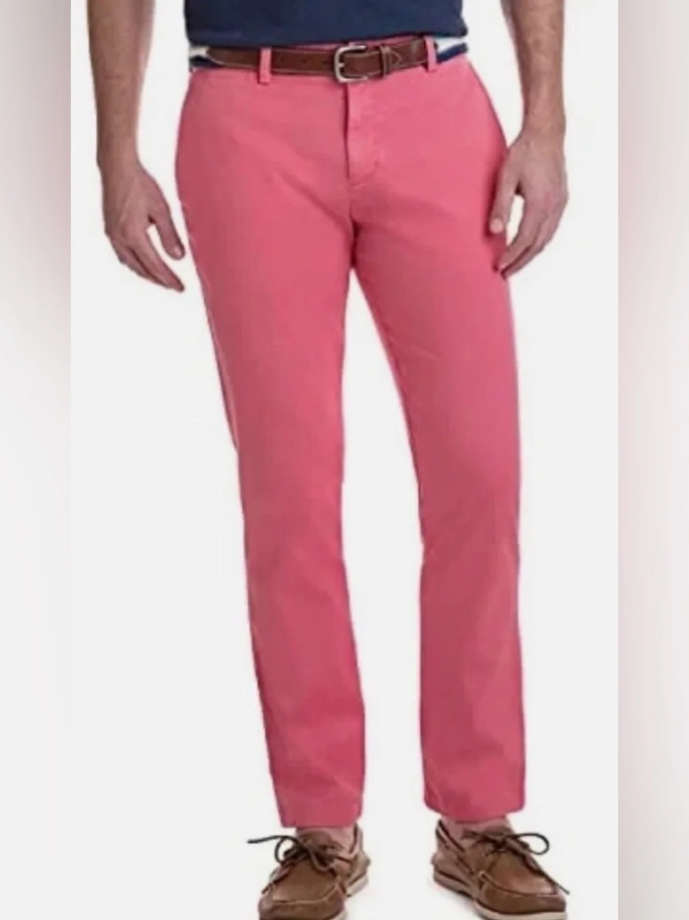 NWT Vineyard Vines 33x34 Men’s Breaker Pant Solid Lobster Reef Coral Trousers
